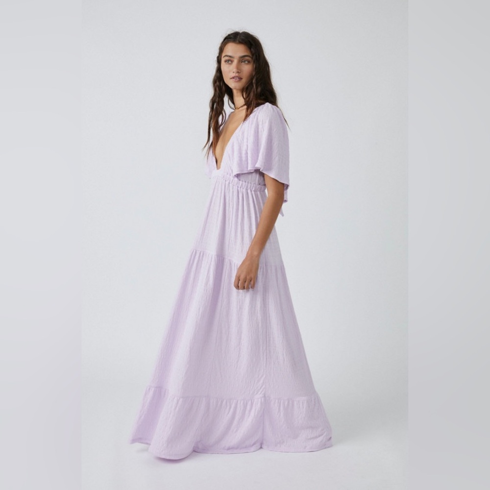 Elegant Lavender Maxi Dress